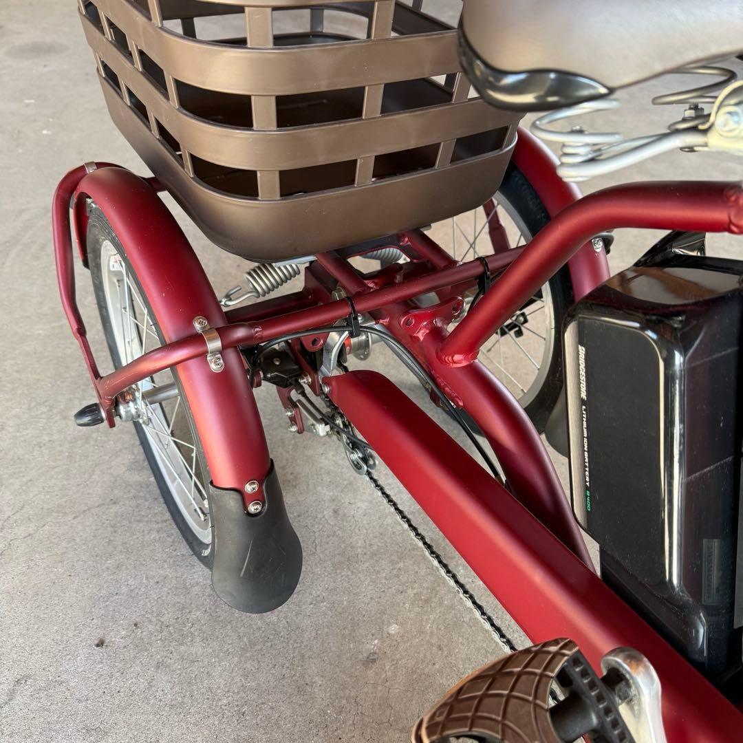 ブリヂストン ラクットワゴン ルビーレッド 電動アシスト自転車 送料込み
