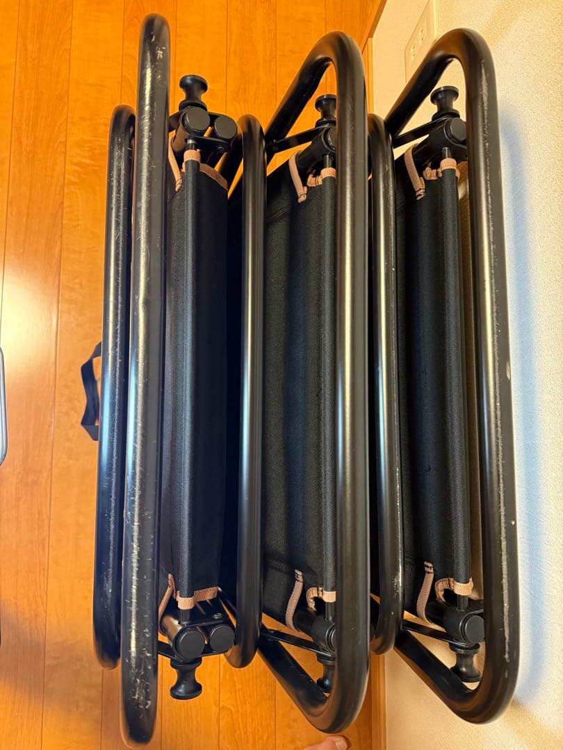 クイックキャンプ チェア セット 3脚 ブラック