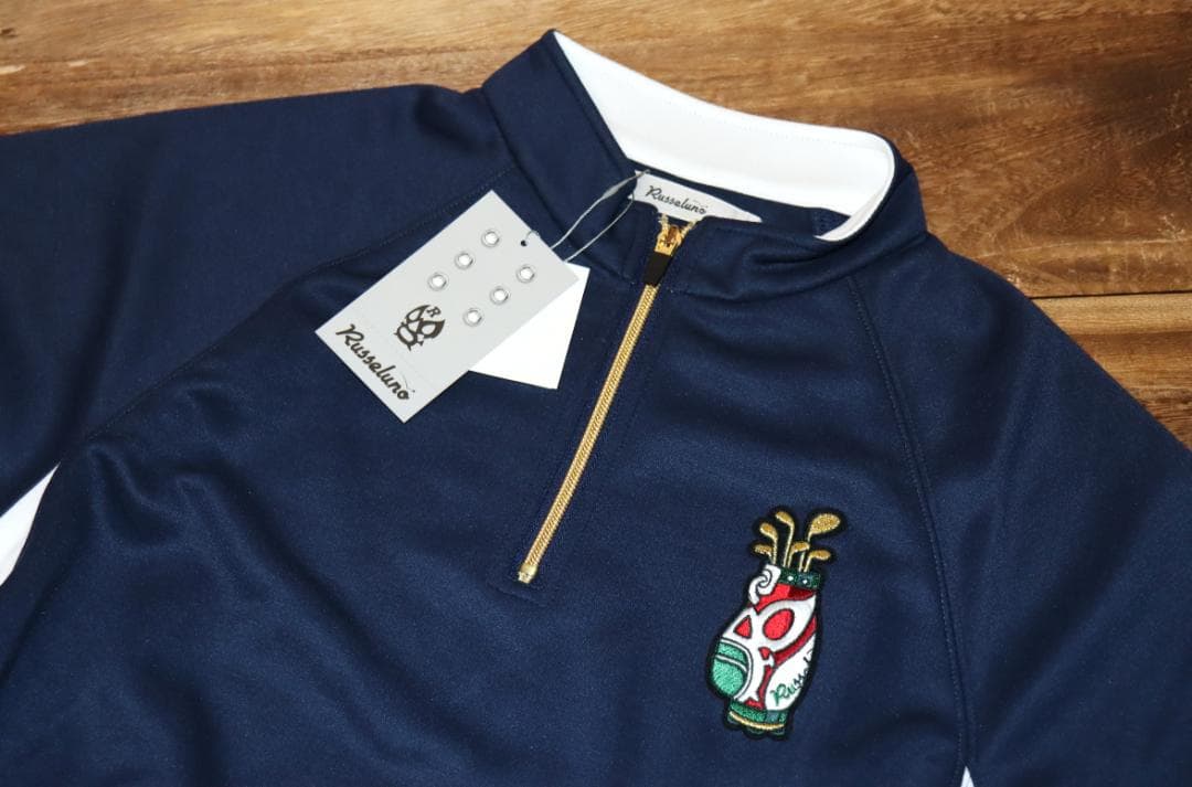 新品 ラッセルノ ハーフジップ モックネックシャツ (5/L)　Ⓗ