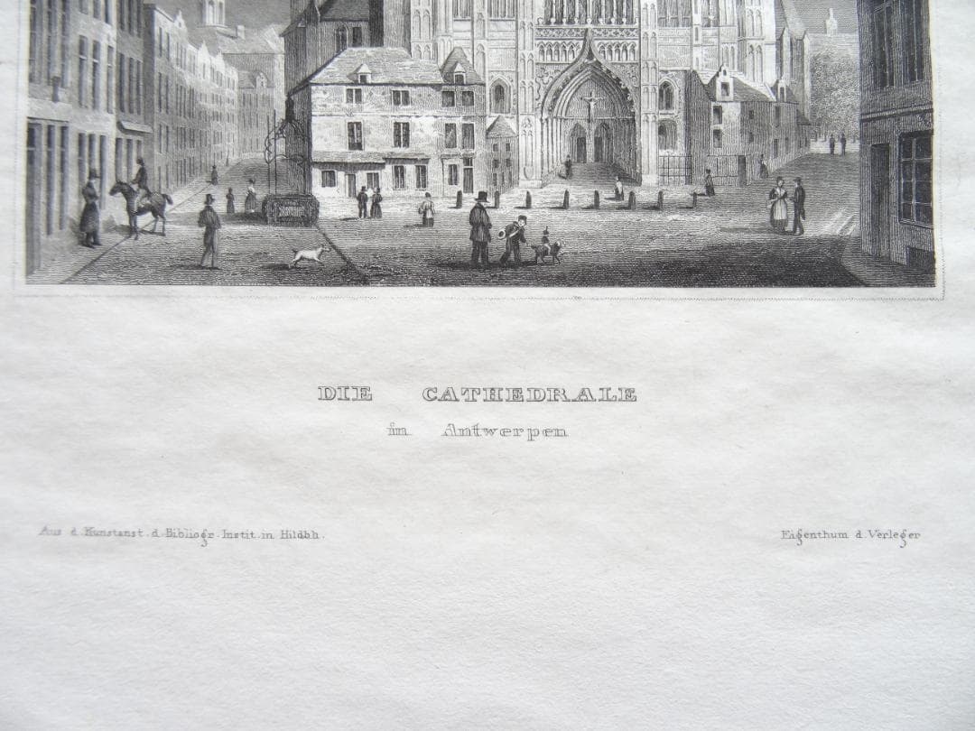 銅版画■アントワープ大聖堂 フランダースの犬