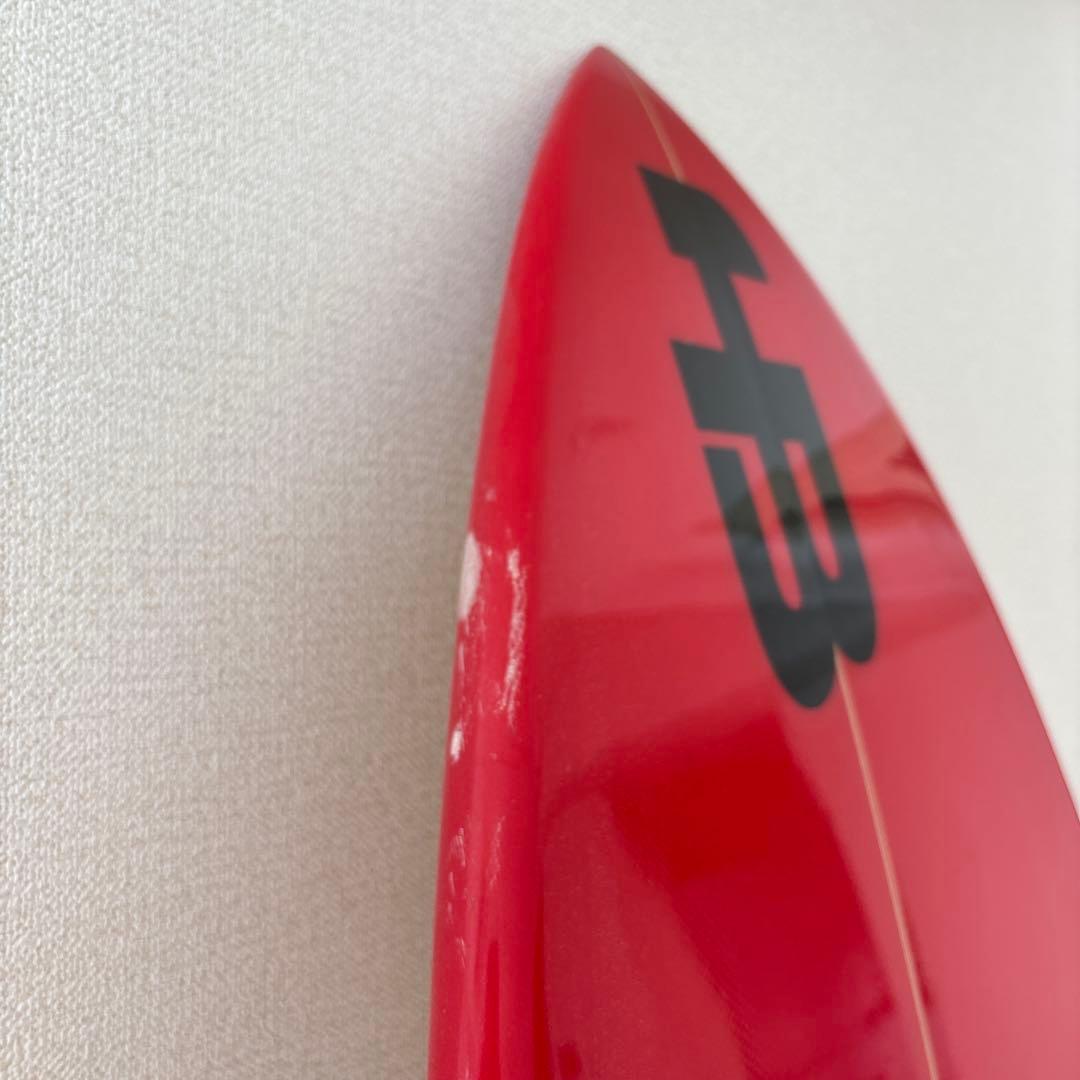 HOT BUTTERED SURFBOARDS ロングボード 赤/ナチュラル