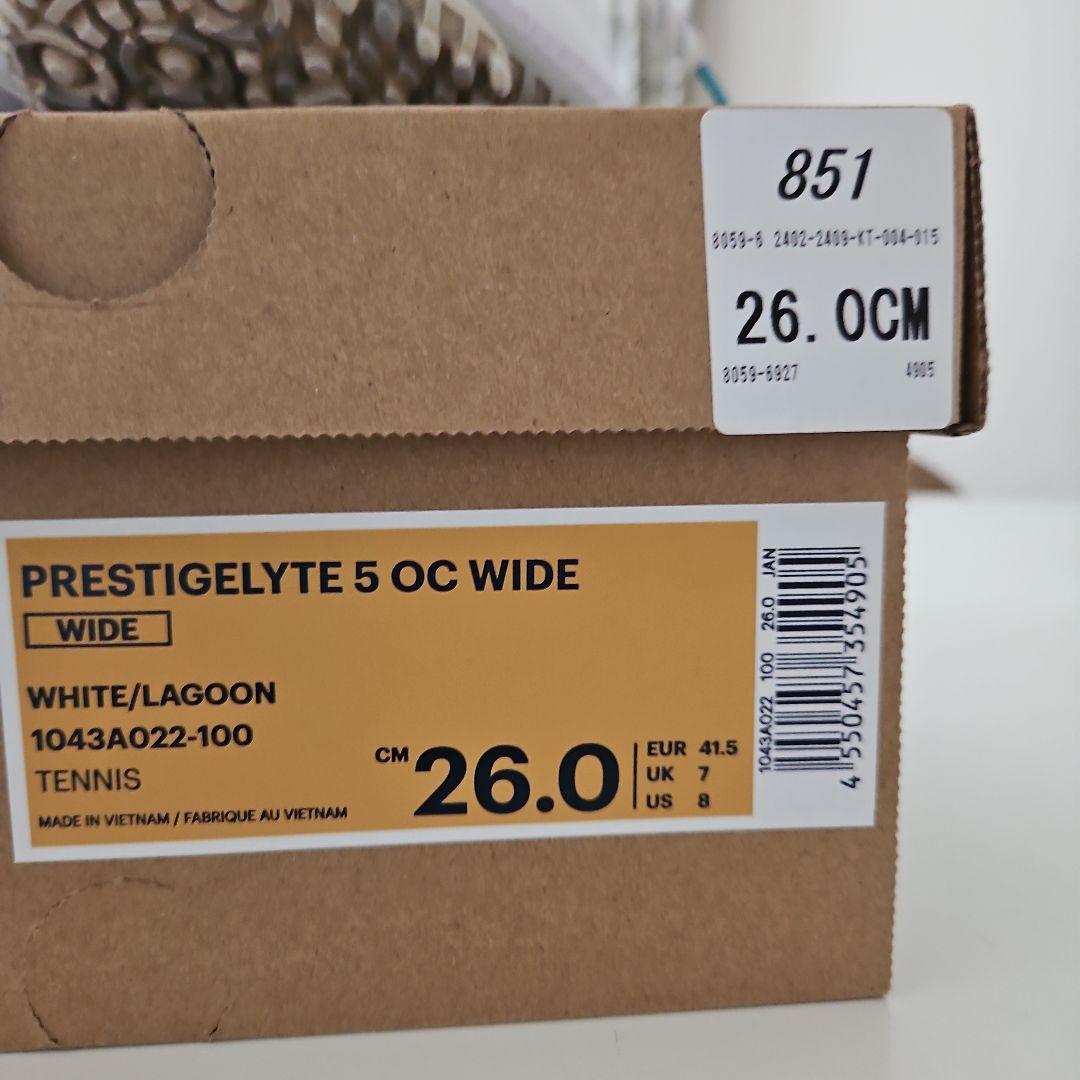 ASICSテニスシューズ PRESTIGELYTEd5 OC WIDE 26cm