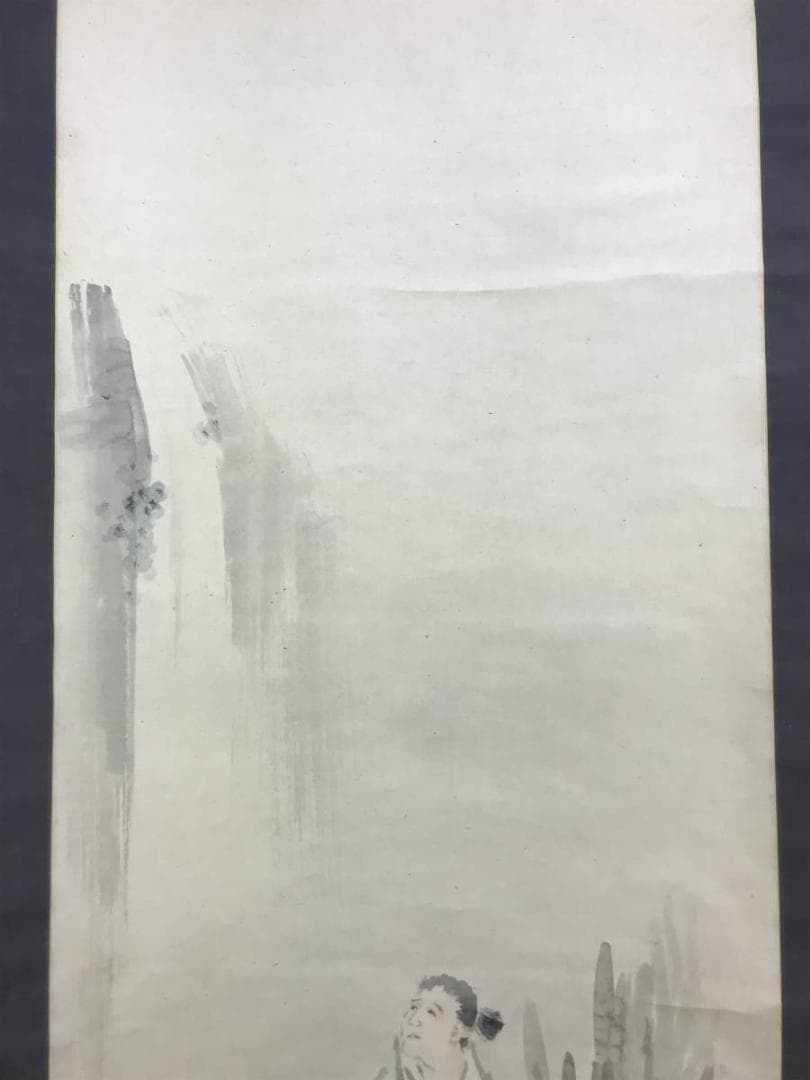 【真作】菊池容斎/養老乃瀧図/養老の滝図/人物図/掛軸/名家伝来/AD-200