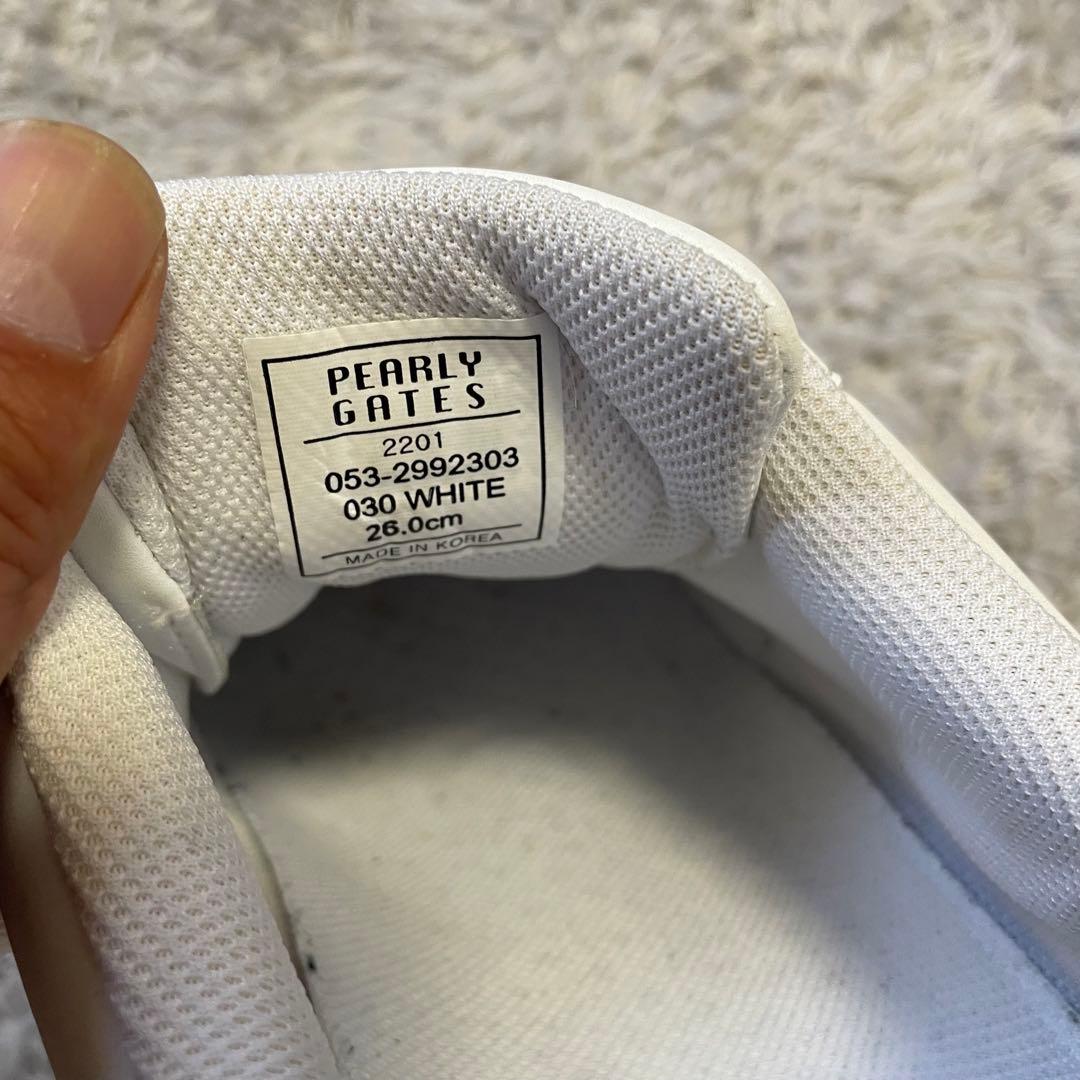 希少 PEARLY GATES ゴルフシューズ ホワイト スニーカー　サイズ26