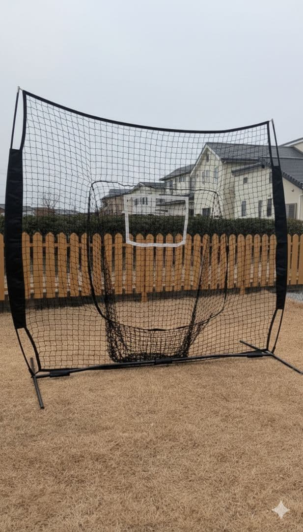 バッティング練習セット（ネット・穴あきボール・ティースタンド）