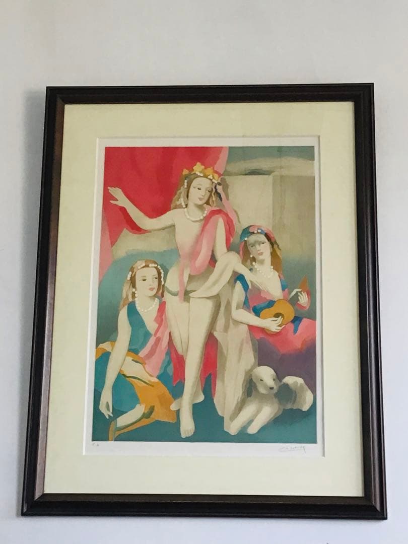 ◉真作正規◉マリー・ローランサン◉銀座フジヰ画廊◉舞台稽古◉大判リトグラフ・EA