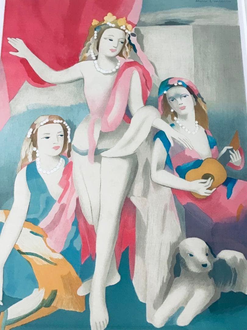 ◉真作正規◉マリー・ローランサン◉銀座フジヰ画廊◉舞台稽古◉大判リトグラフ・EA