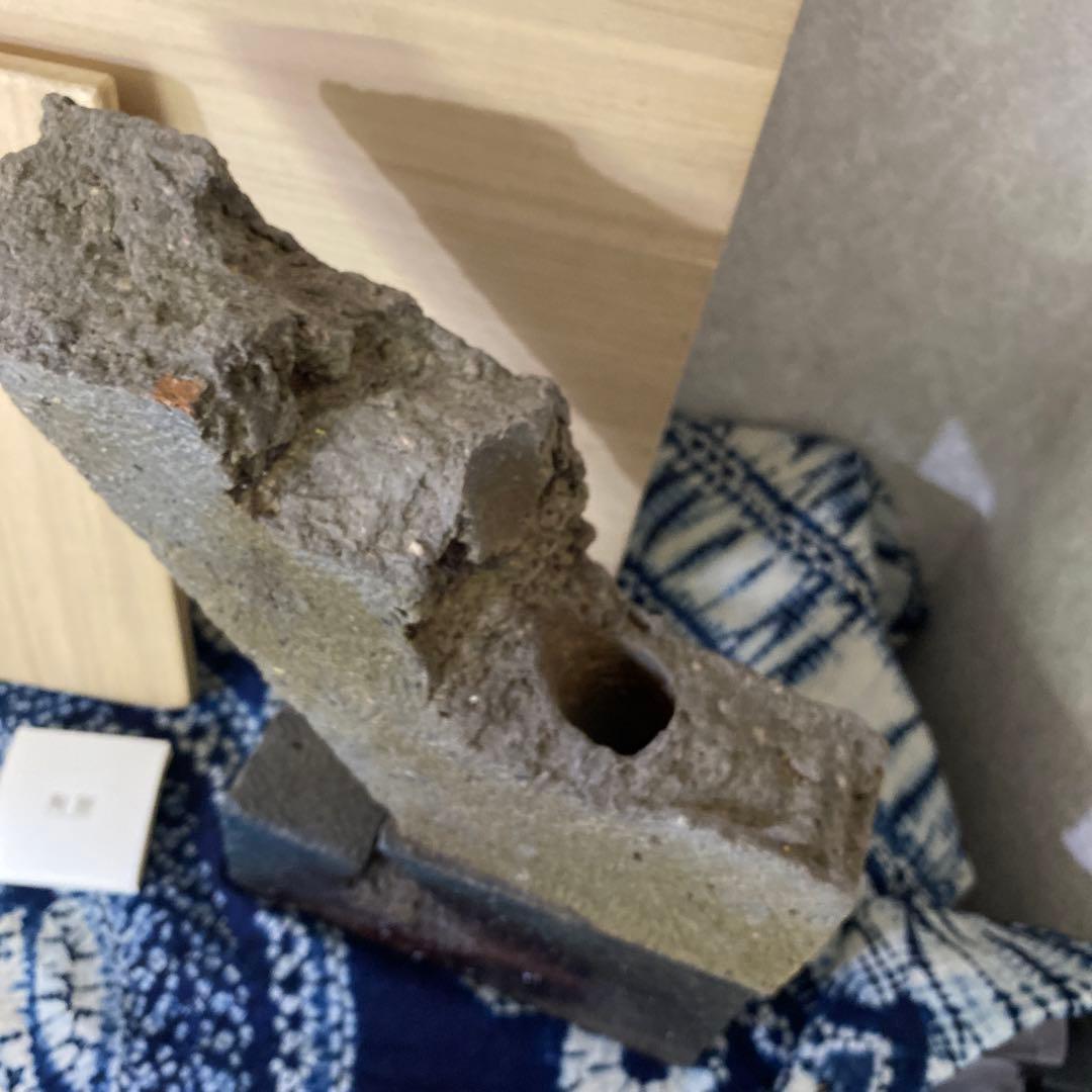 隠崎隆一　備前　芯韻 花器　置物　オブジェ