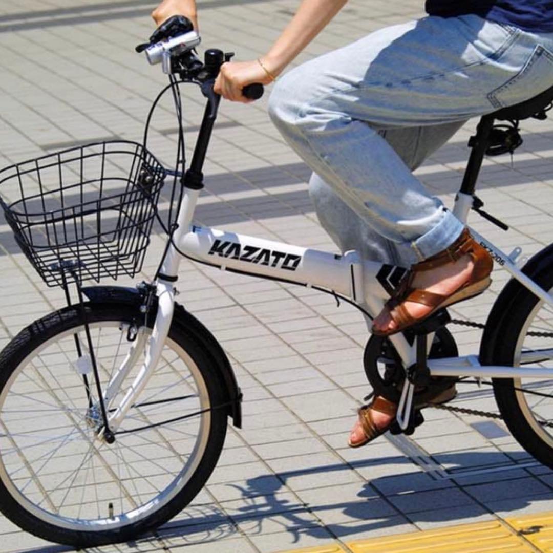 【新品未使用未開封】KAZATO 折りたたみ自転車 ホワイト