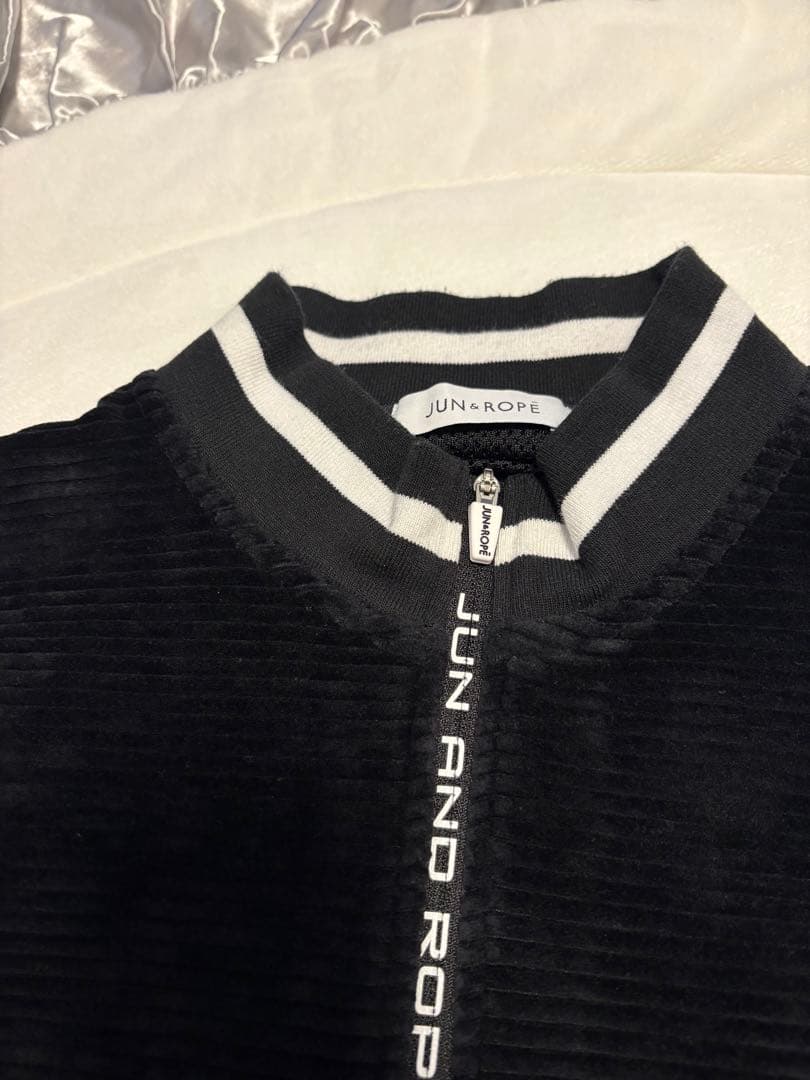 JUN&ROPE★ソフトコーデュロイジャージ 上下セットアップ　ブラック　M