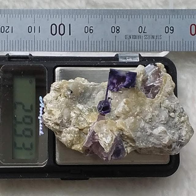 29.93g　パープルフローライト　鉱物標本　フローライト
