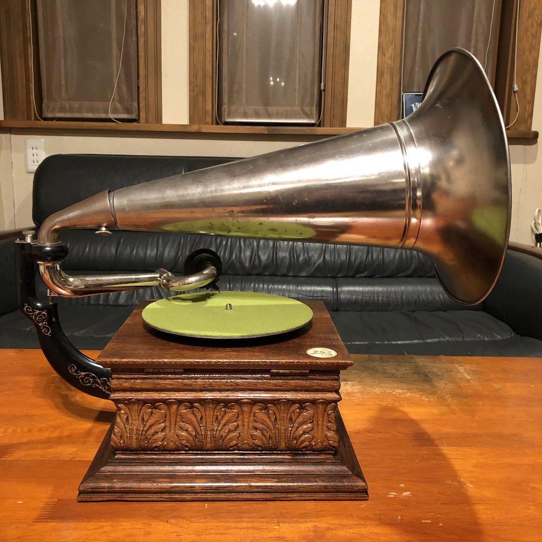 ♫独逸 HMV G&Tモナークラッパ 蓄音機 Victor ミュージアムクラス品