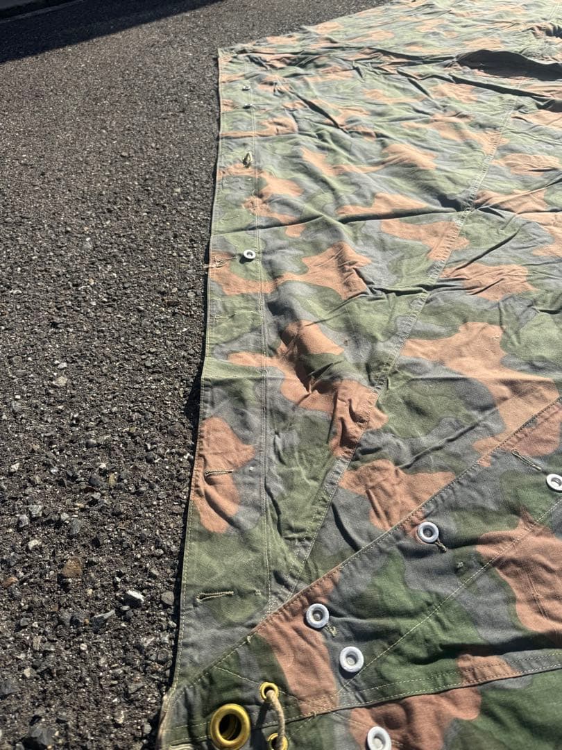 ノルウェー 軍幕 ２枚セット カモ柄 迷彩柄 軍放出品