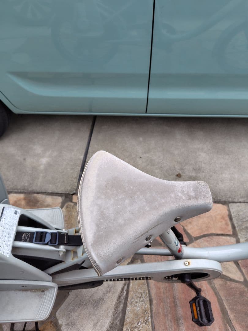 子供乗せ自転車　bikke チャイルドシート付き グレー