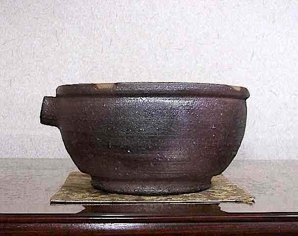 京焼・清水焼　丹波　相野窯　石田陶春 作　片口鉢　共箱　無傷　保証。