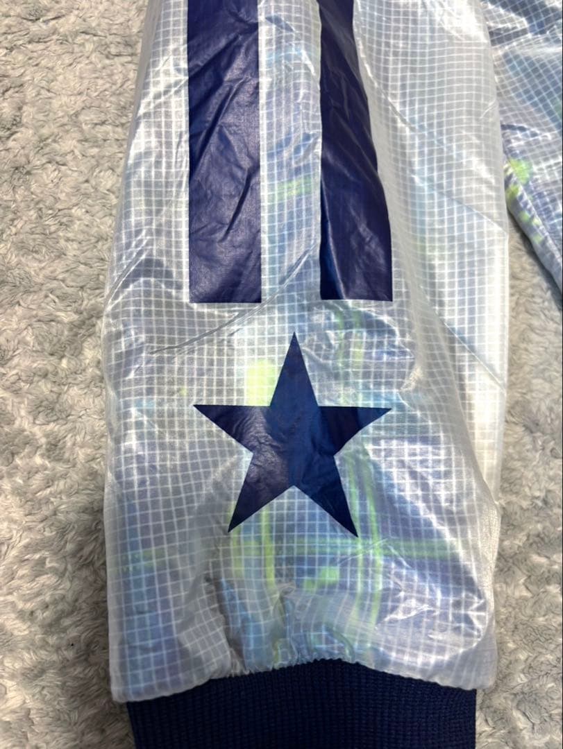 ラッセルノ ブルゾン 2重素材 表ナイロン100% シアー ブルーチェック柄 L