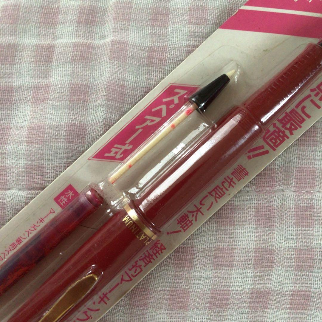 プラチナ ソフトペン 採点ペン STB-1000 赤軸 旧型 廃盤