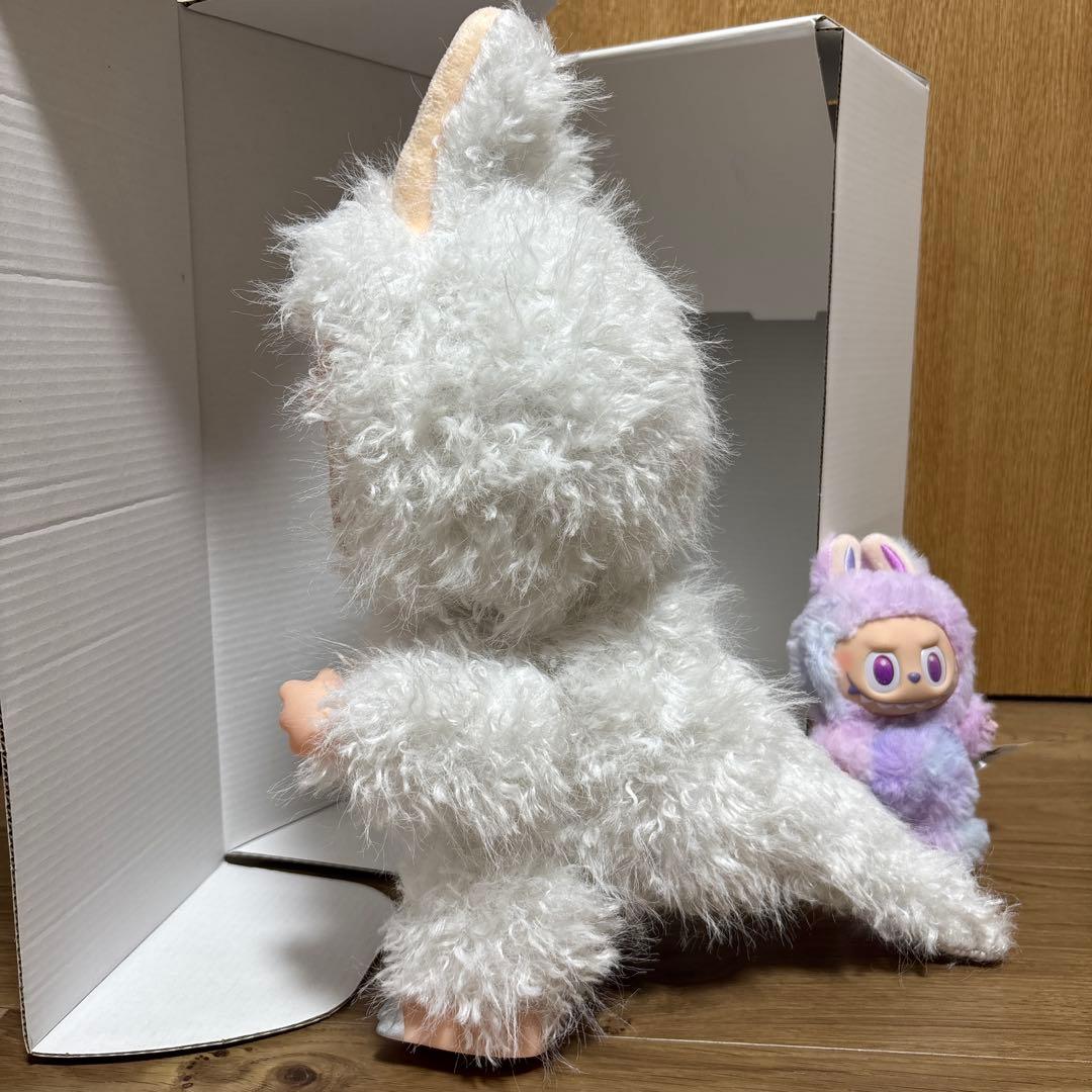 38cm ラブブ ジモモ 白 ホワイト シッポ付き ぬいぐるみ 海外輸入品