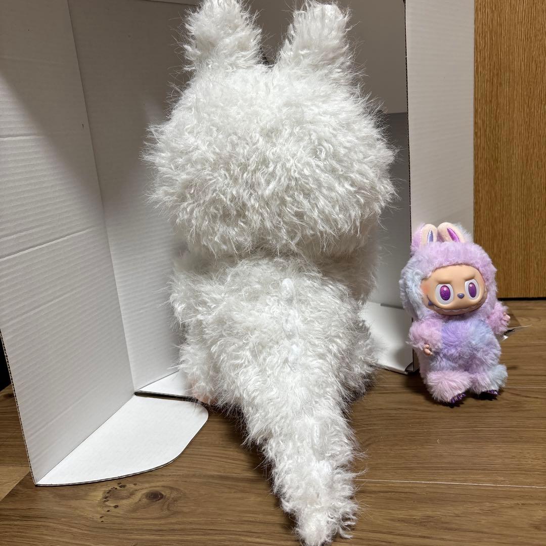 38cm ラブブ ジモモ 白 ホワイト シッポ付き ぬいぐるみ 海外輸入品