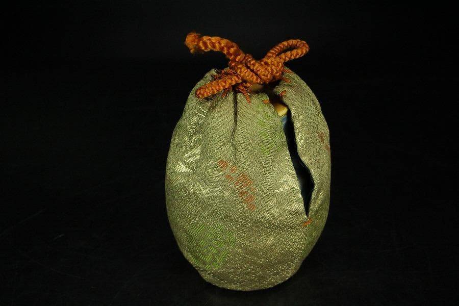 中国美術 古染付 祥瑞 茶入 明時代 唐物 鹿角蓋 茶道具伝来(K-XA856)