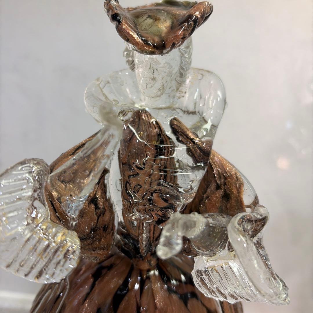 ベネチアンガラス　ムラーノ　ペアダンス人形