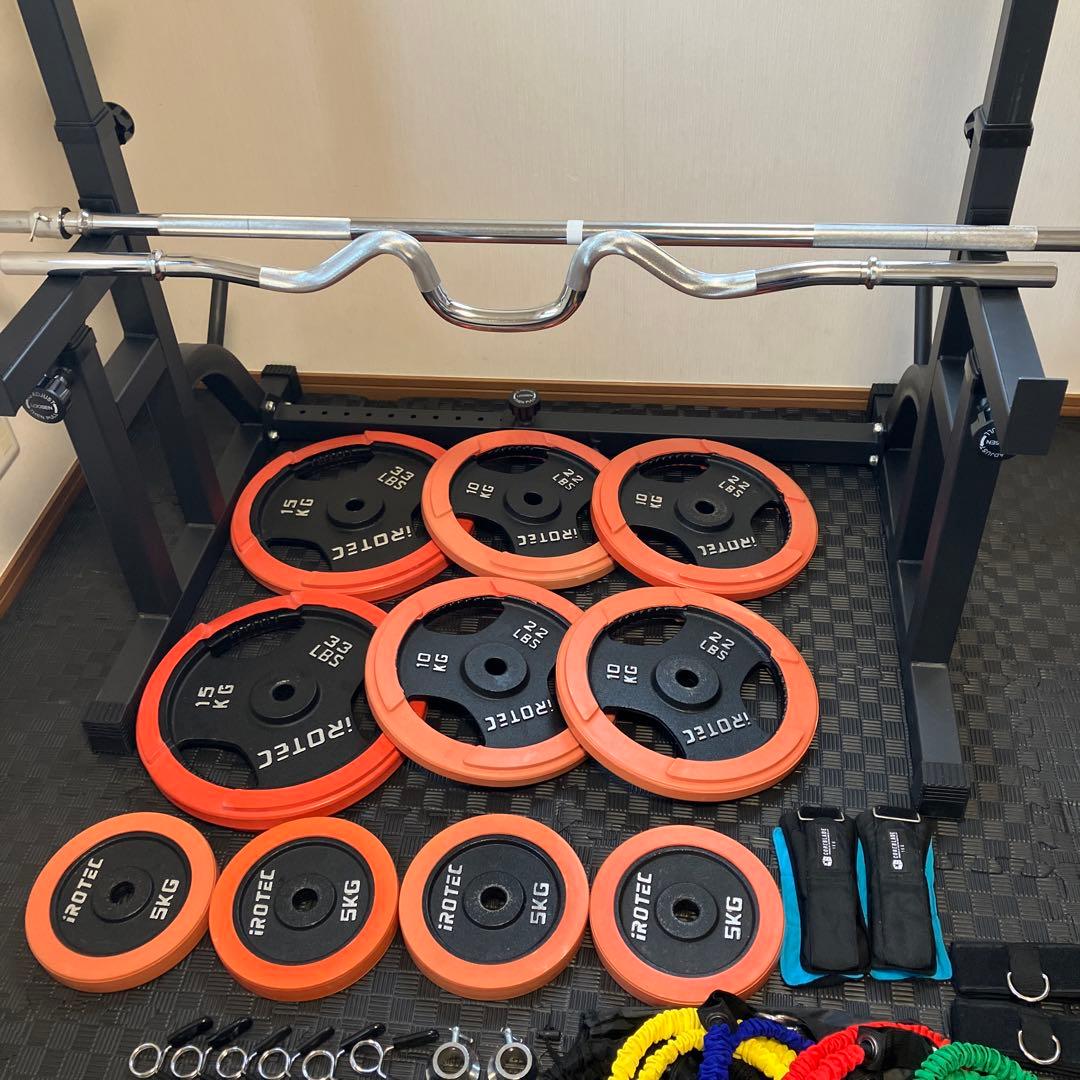 【直接引き取り限定】バーベルラック　ベンチプレス　プレート　アイロテック　その他