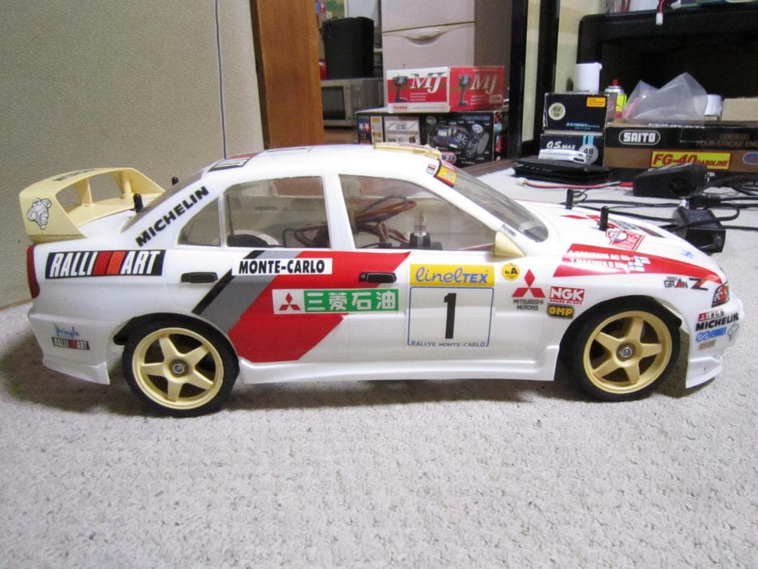 動作確認済 1/10 TL01 タミヤ 美車 三菱 ランサーエボリューションⅣ