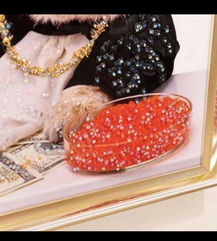 アートフレーム ネコ/イクラです？？ 絵画 クリスタルピクチャー