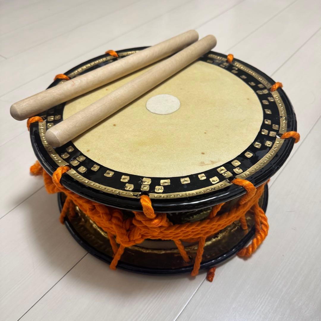 締太鼓 和太鼓 和楽器 バチ付き 伝統芸能