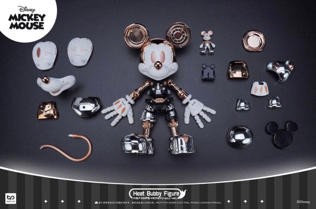HeatBoys HB0096 ミッキーマウス　合金可動フィギュア 金　限定品