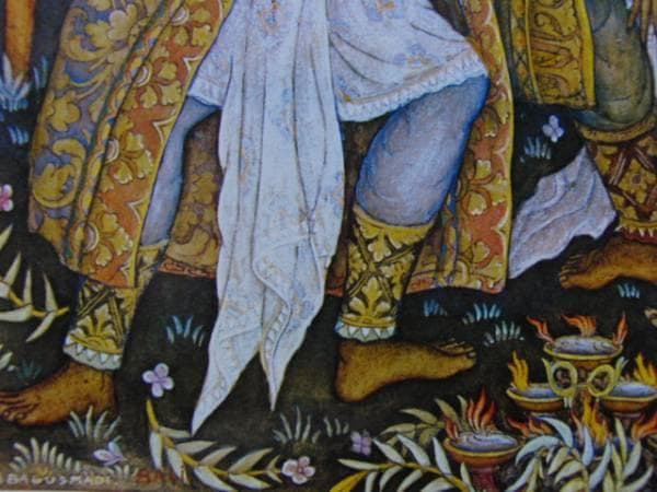 IDA BAGUS MADE（イダ　バグス　マデ）、面踊り、希少大判画集画