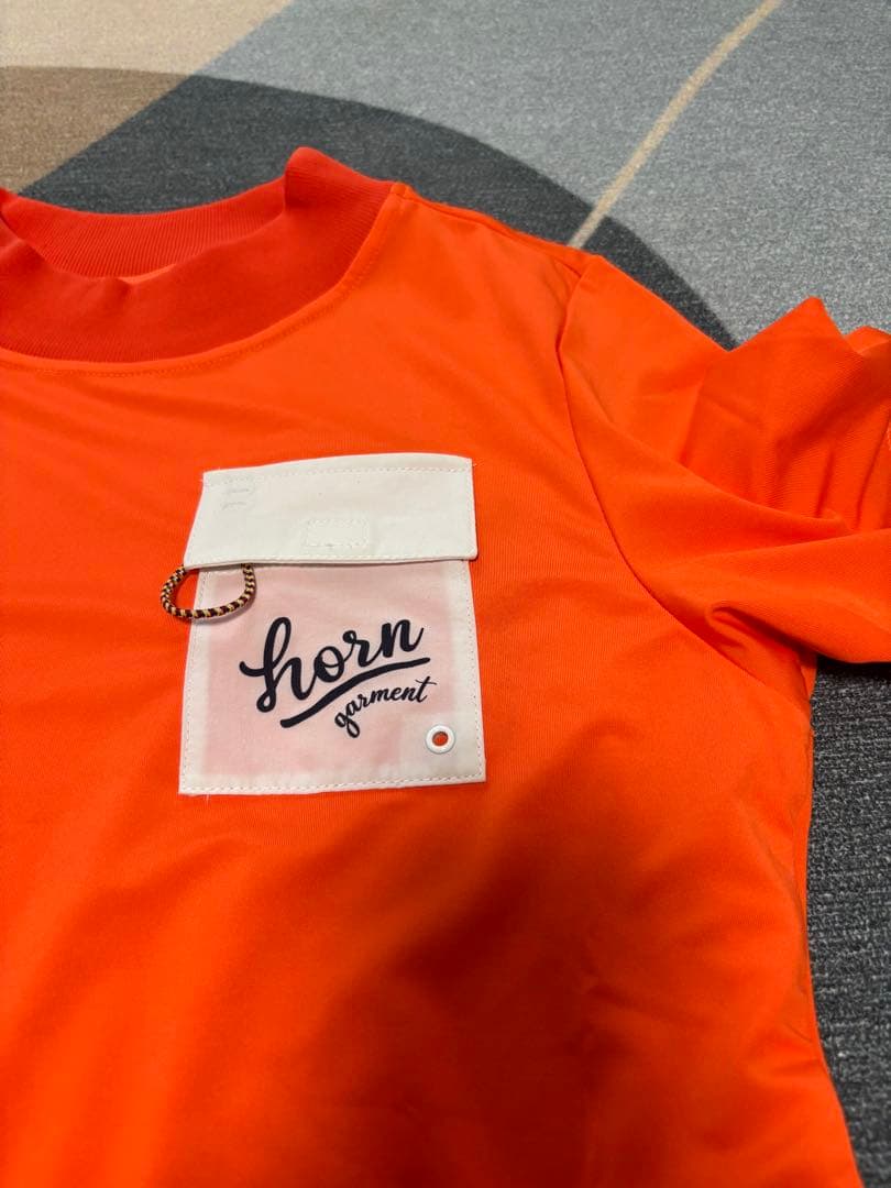 horn garment オレンジゴルフシャツ