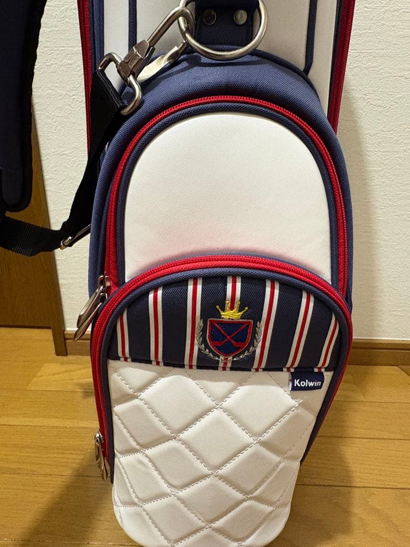 Kolwin ゴルフバッグ ネイビー/ホワイト/レッド