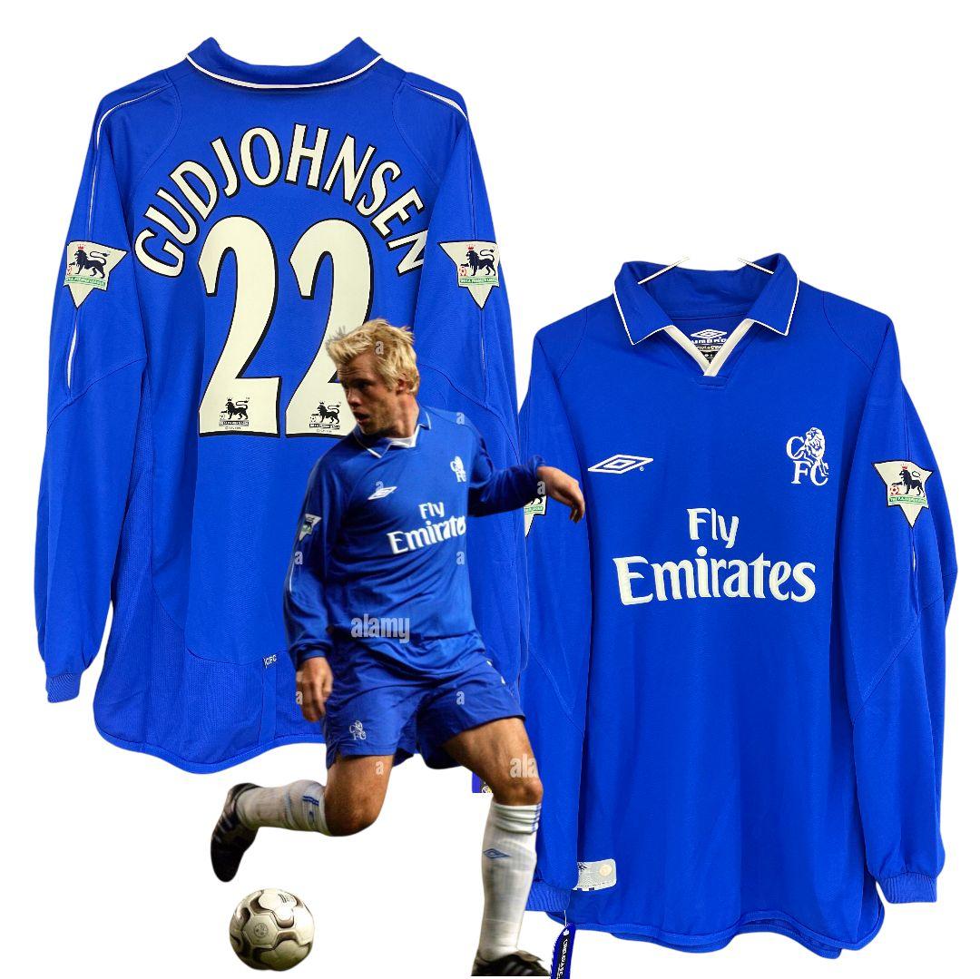 02-03 チェルシー　グジョンセン　アンブロオフィシャル　長袖ユニフォーム