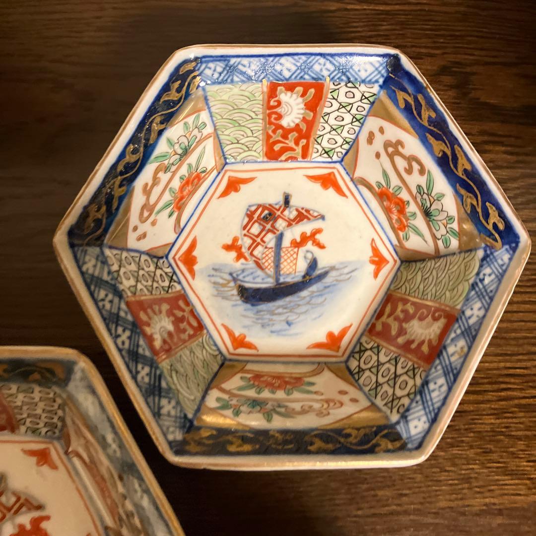 古伊万里 六角小鉢 骨董品