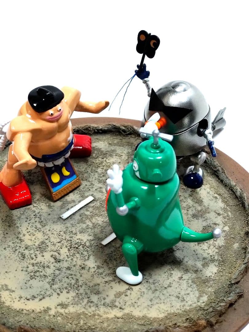 ミニロボダッチ　スモウロボ、タマゴロー、ドラタロー3点セット(土台付き)