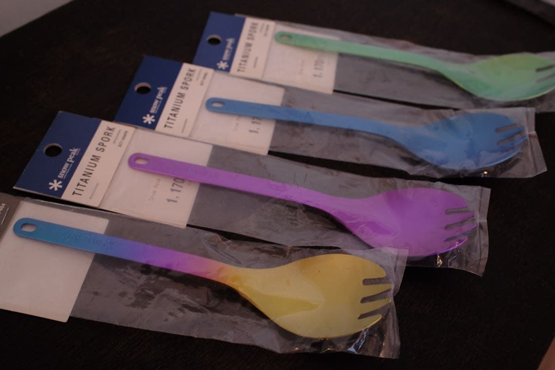 チタン先割れスプーン　(雪峰祭・US限定色) 4色　+おまけ付き