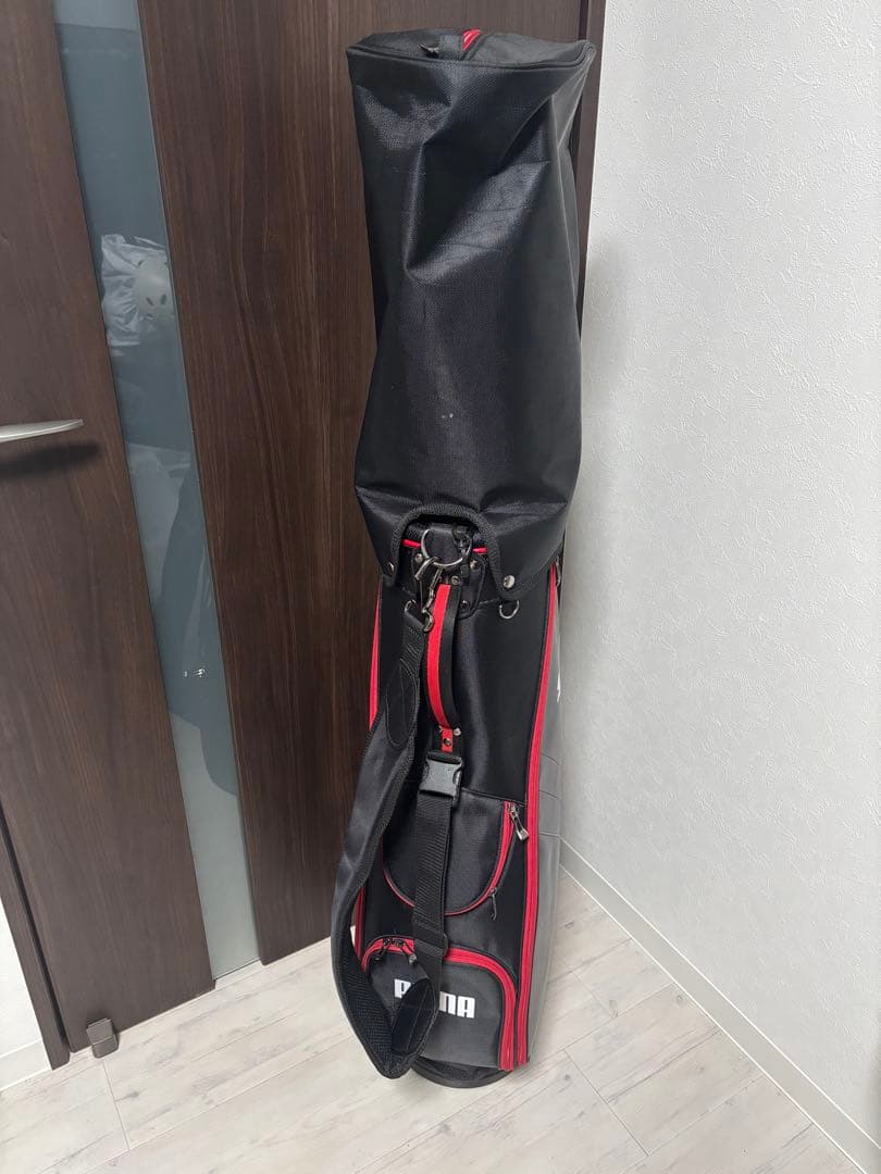 【中古】PUMA キャディバッグ 黒/赤