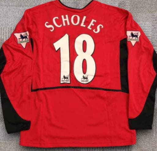 02/03 マンチェスター・ユナイテッド ホーム 長袖 18番 スコールズ