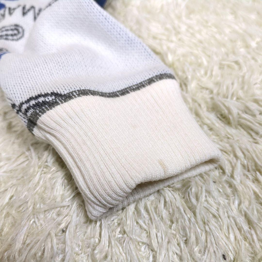 マークアンドロナ スタースリンガーウインドストッパークルーニット ホワイト 36