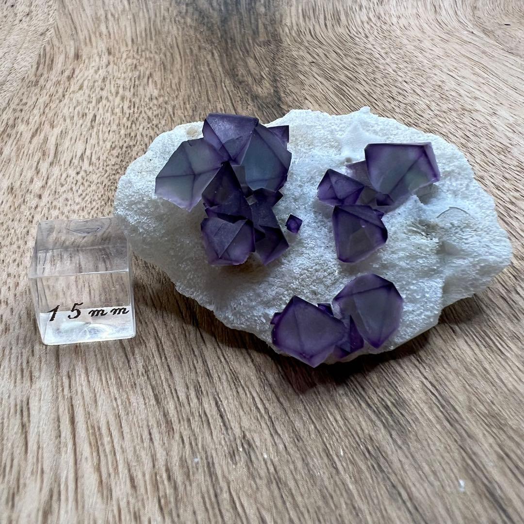 フローライト 八面体 水晶 共生 鉱物 標本 原石