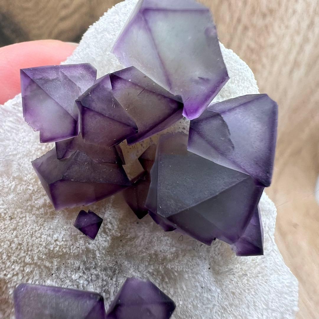 フローライト 八面体 水晶 共生 鉱物 標本 原石