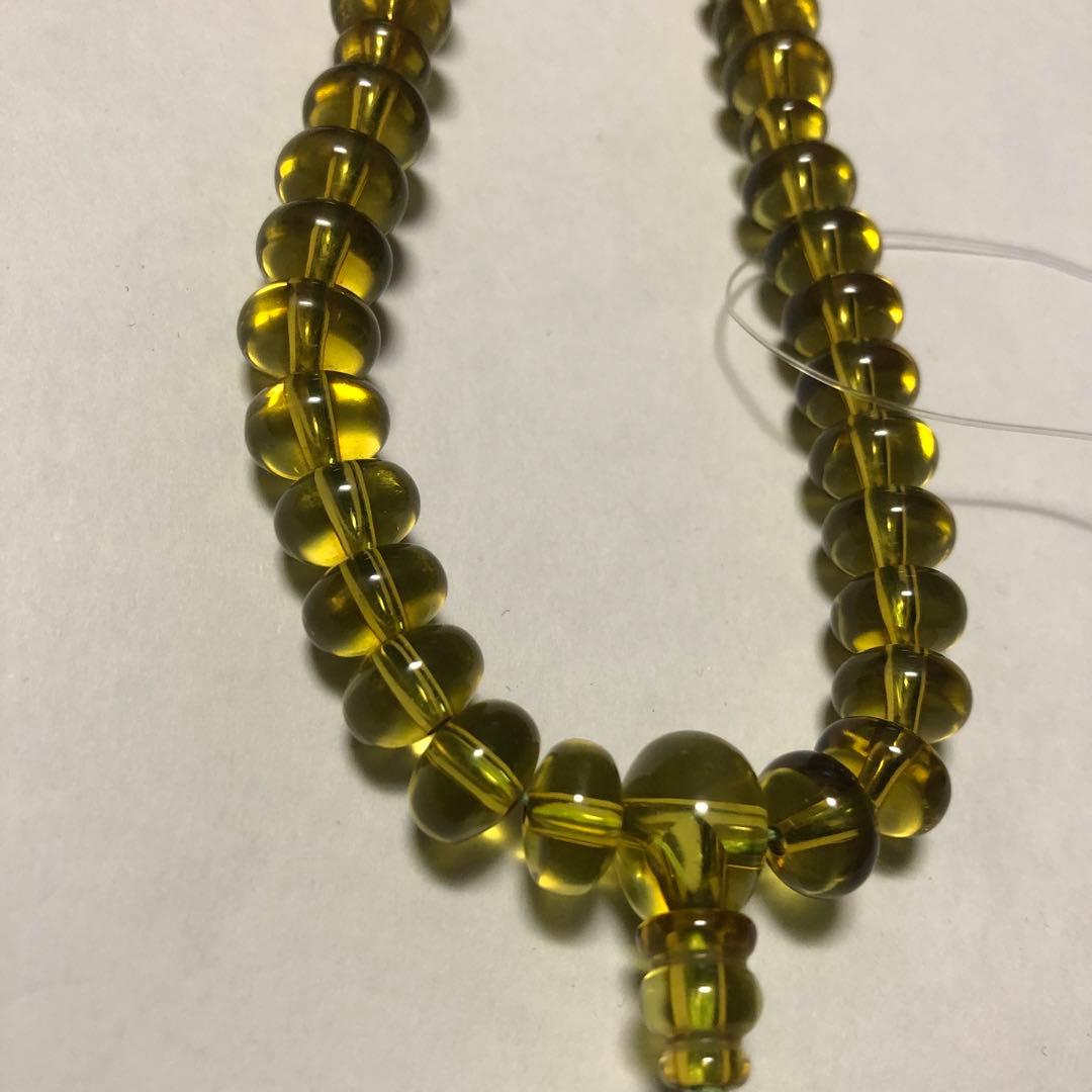 グリーンアンバー　念珠