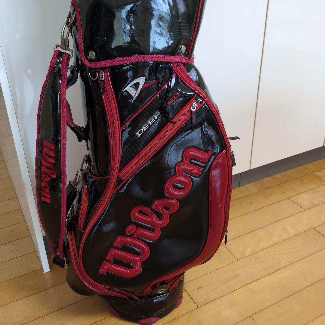 周りと被らない❗️Wilson Deep Red ツアーモデルキャディバッグ
