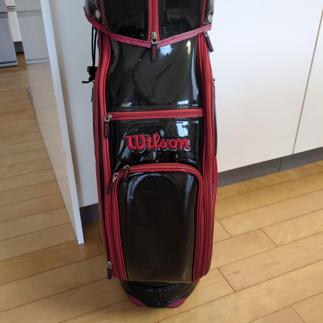 周りと被らない❗️Wilson Deep Red ツアーモデルキャディバッグ