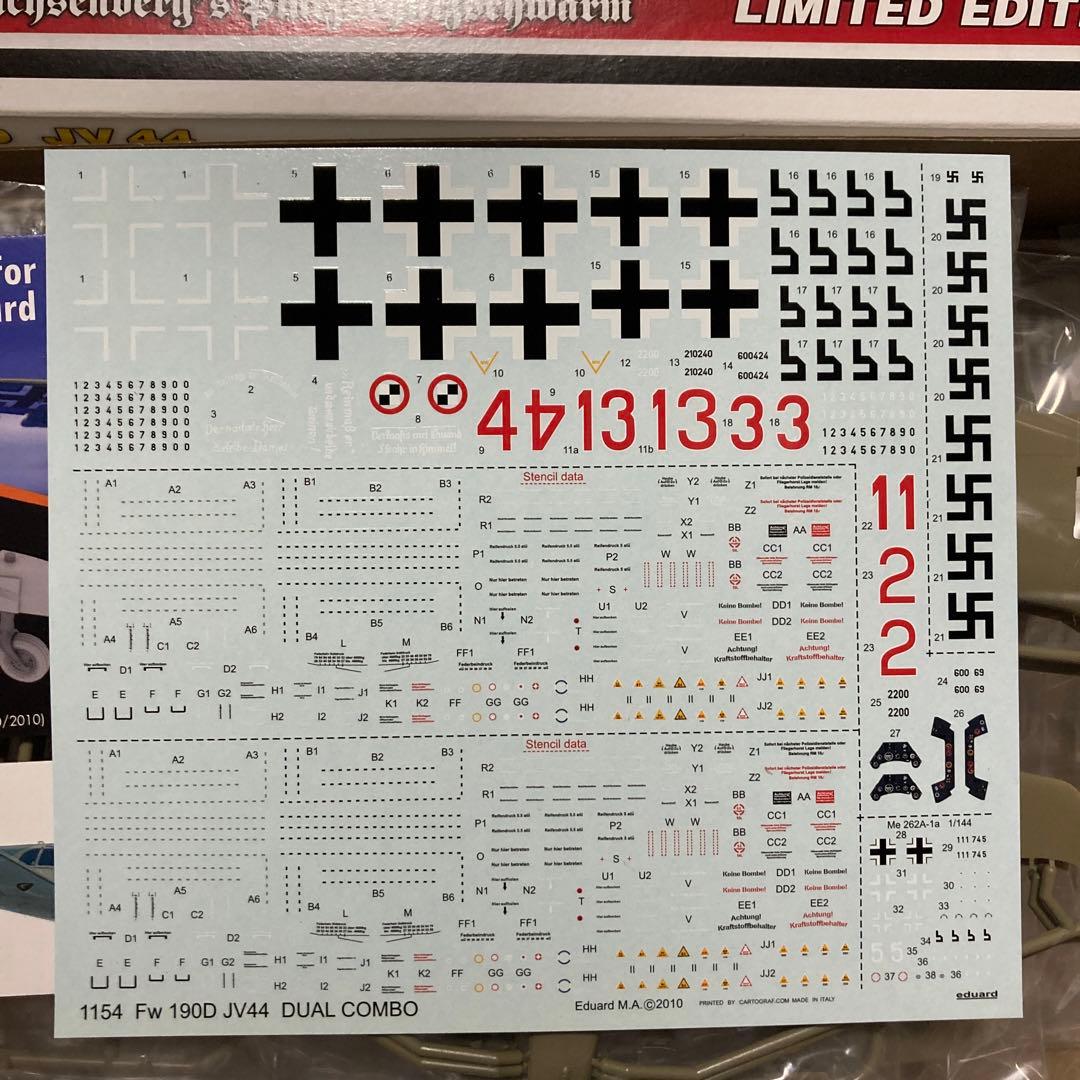 航空機・ヘリコプター eduard 1/48 Fw190D JV44 DUAL COMBO
