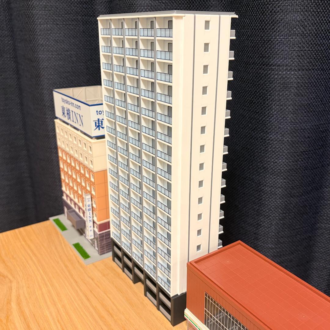Nゲージ 都市型マンションE（完成品）模型 ストラクチャー