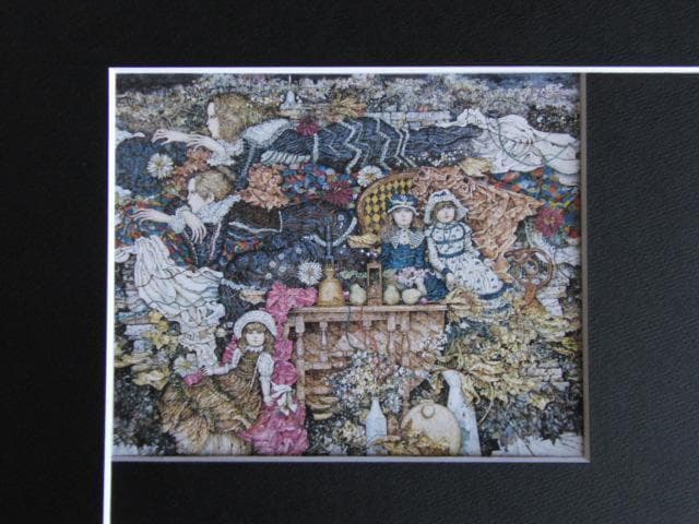 石阪春生、乾いたダリヤの花たちと＜女のいる風景＞、希少な画集より