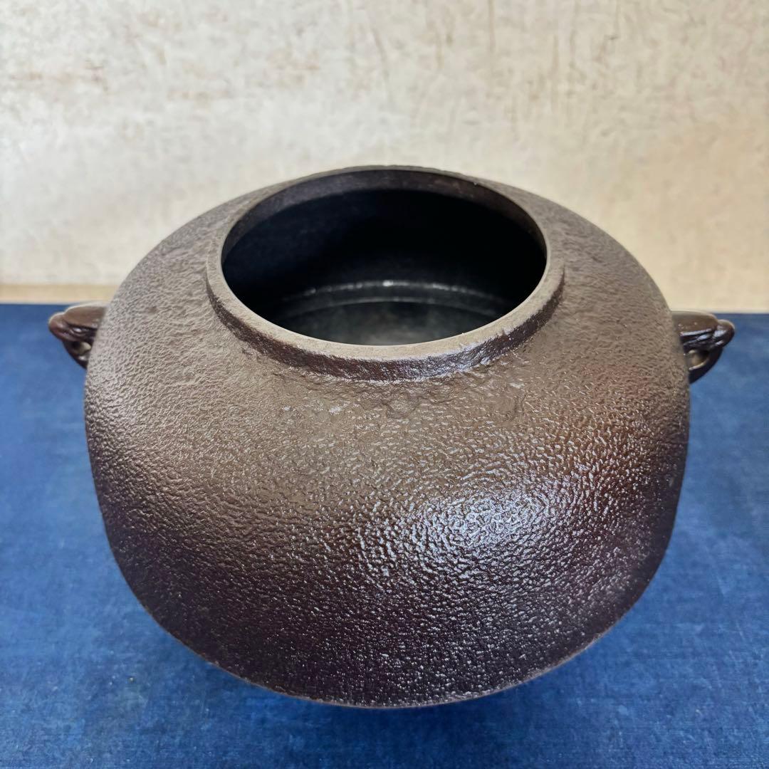 人間国宝敬典造 風炉 炉釜 電熱器 唐銅鬼面風炉釜 野々田電熱器 敷板 茶道具