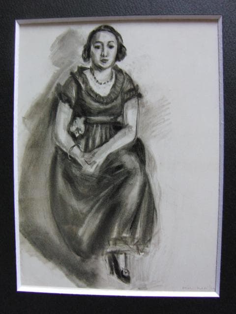 アンリ・マティス(Henri Matisse)、【坐る女】、高級画集画、状態良好